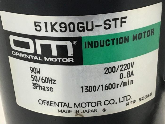 Used ORIENTAL MOTOR Induction Motor 5IK90GU-STF #119980
