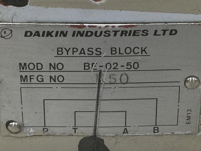 Used DAIKIN Bypass Block BE-02-50 #105281