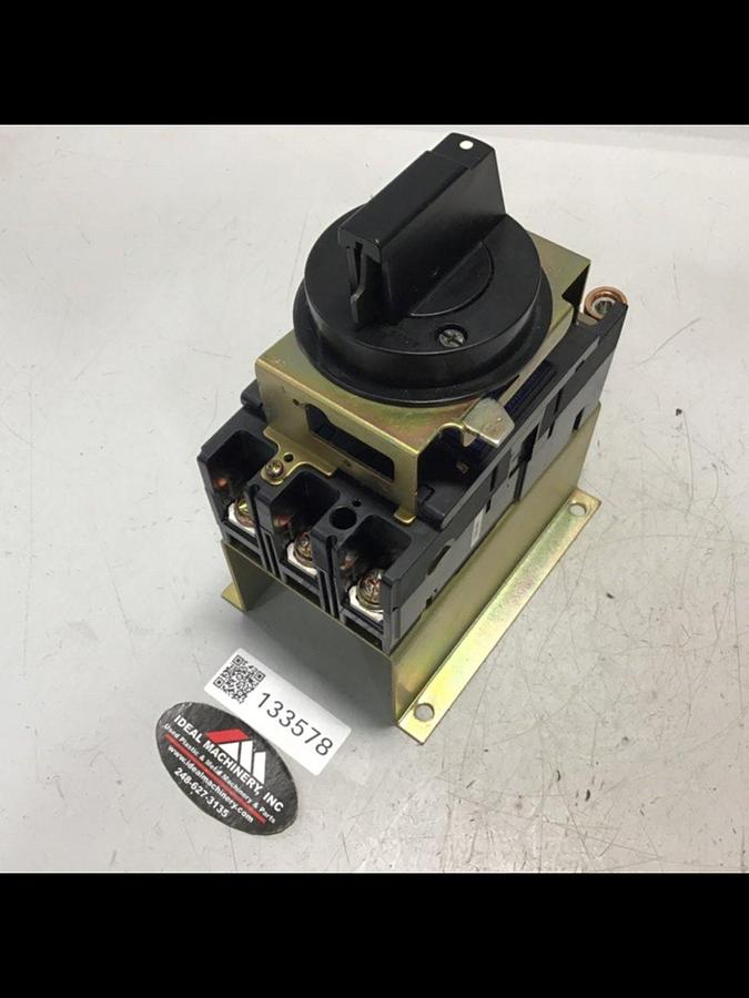 Used MITSUBISHI 75 Amp Breaker & Control Switch NF100-CP 75 AMP Used