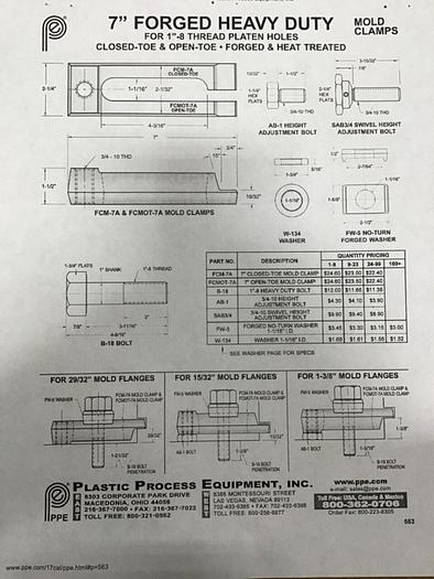 Used PPE Mold Clamp FCMOT-7A #118874