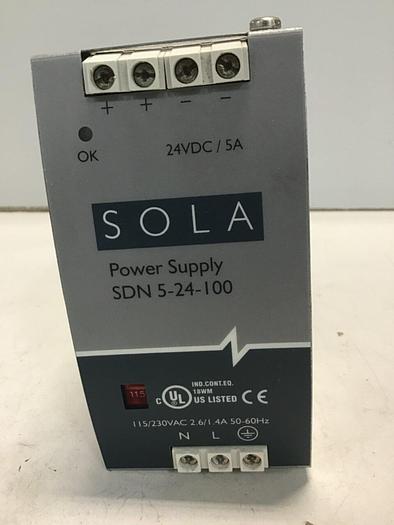 Used SOLA ELECTRIC Power Supply SDN5-24-100 #131825