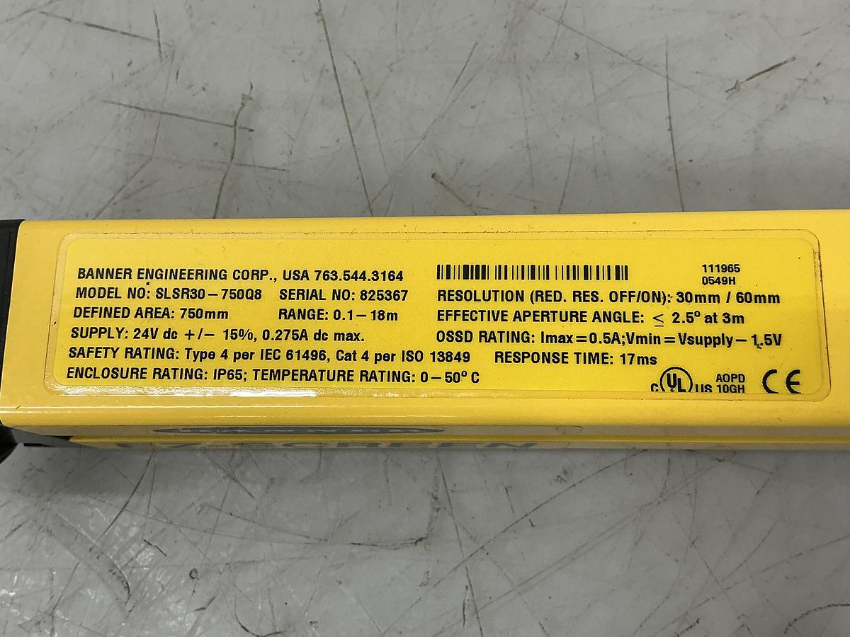 Used BANNER ENGINEERING SLSR30-750Q8