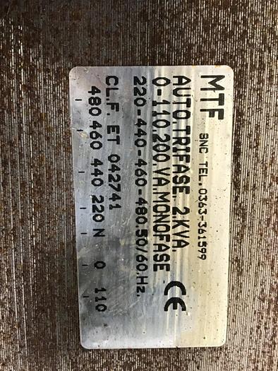 Used MTF 2 kVA Transformer AUTO TRIFASE #136181