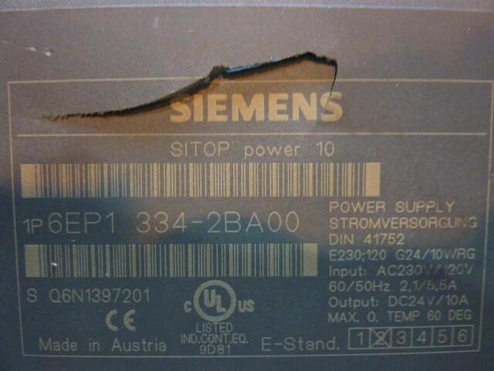 Used SIEMENS Power Supply 6EP1 334-2BA00 #22021