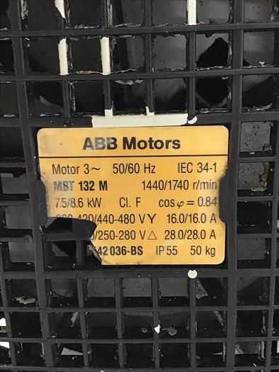 Used ABB 10 / 11.5 HP Motor MBT 132 M Used #143005
