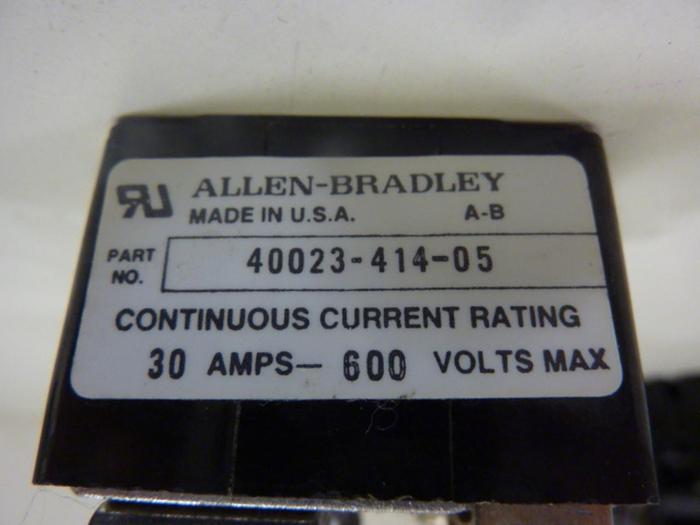 Used ALLEN BRADLEY 30 Amp Pole Disconnect Switch 40021-558-02 #47167
