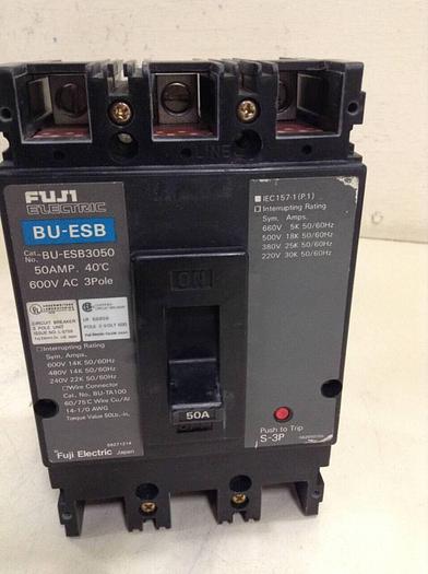 Used FUJI ELECTRIC 50 Amp Circuit Breaker BU-ESB3050 #73789