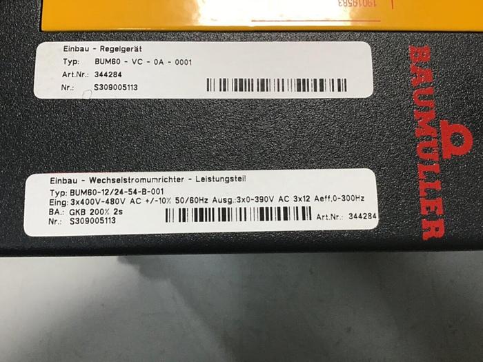 Used BAUMULLER Servo Drive BUM60-VC-0A-0001 Used
