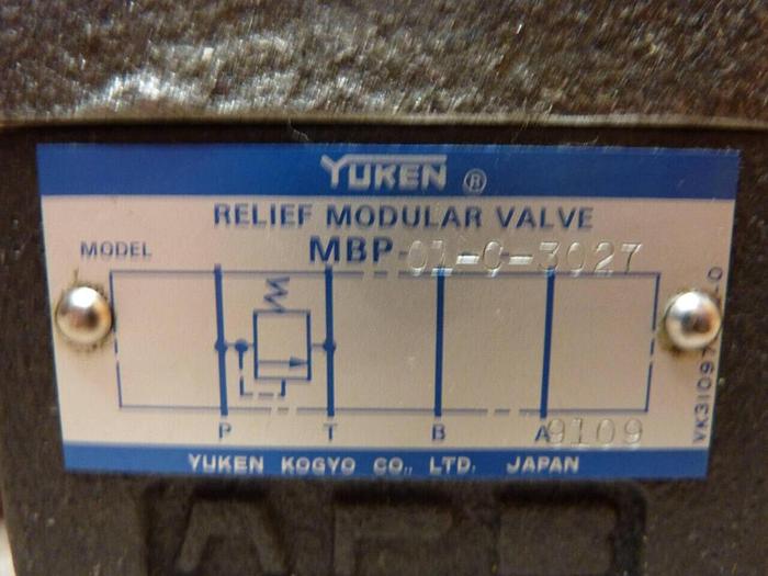 Used YUKEN Relief Modular Valve MBP-01-C-3027 #38417