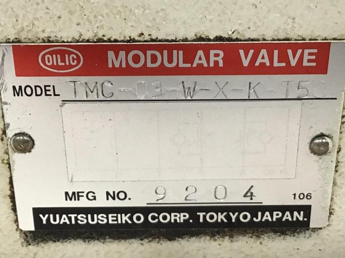 Used YUATSU SEIKO Modular Valve TMC-03-W-X-K-T50 #102448