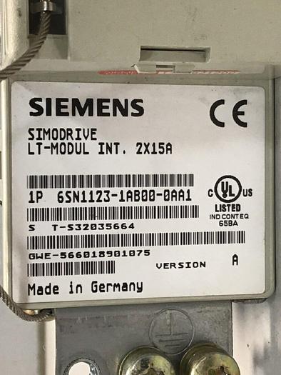 Used SIEMENS SIMODRIVE Drive 6SN1118-1NK01-0AA0 Used