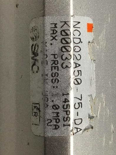 Used SMC Cylinder NCDQ2A50-75-DA-K00033 #124225