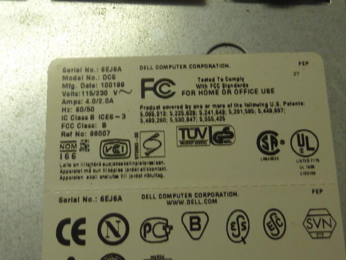 Used DELL Power Supply DCS #50598