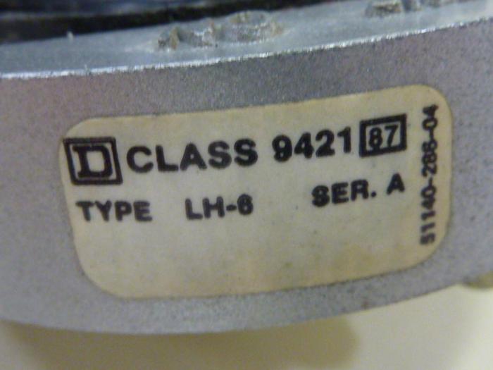 Used SQUARE D Disconnect Handle 9421-LH-6 #47430