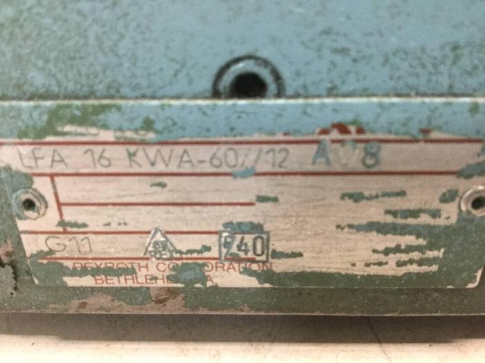Used REXROTH Valve LFA16KWA6012A08 #99527