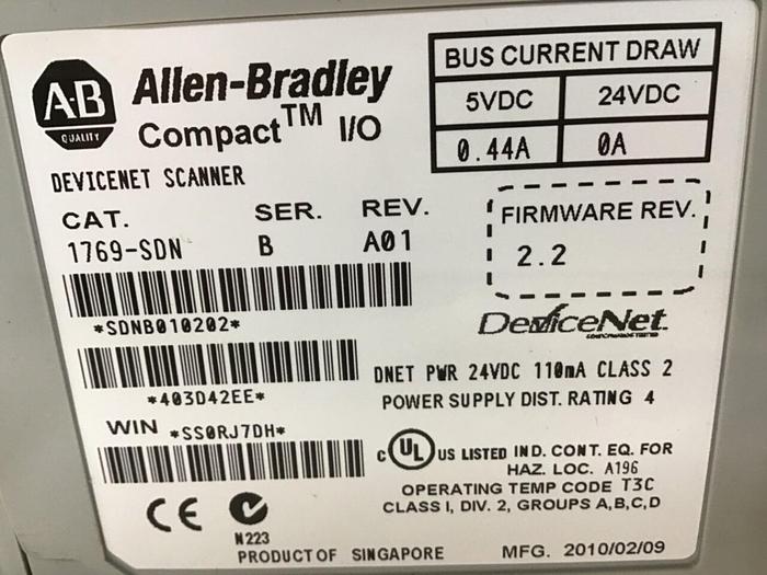 Used ALLEN BRADLEY Processor Module 1769-L32E SER A Used