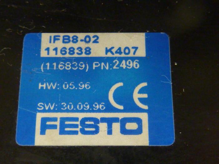 Used FESTO Control Block / Valve Terminal IFB8-02 #52873