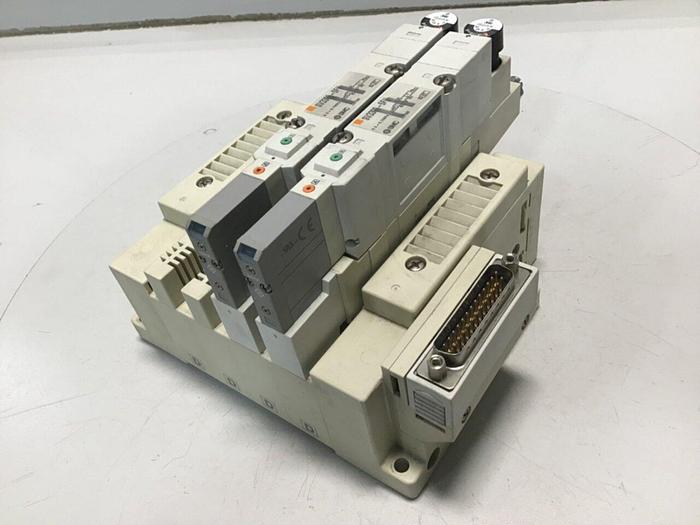 Used SMC Solenoid Valves & Base HHB-113427 #113653