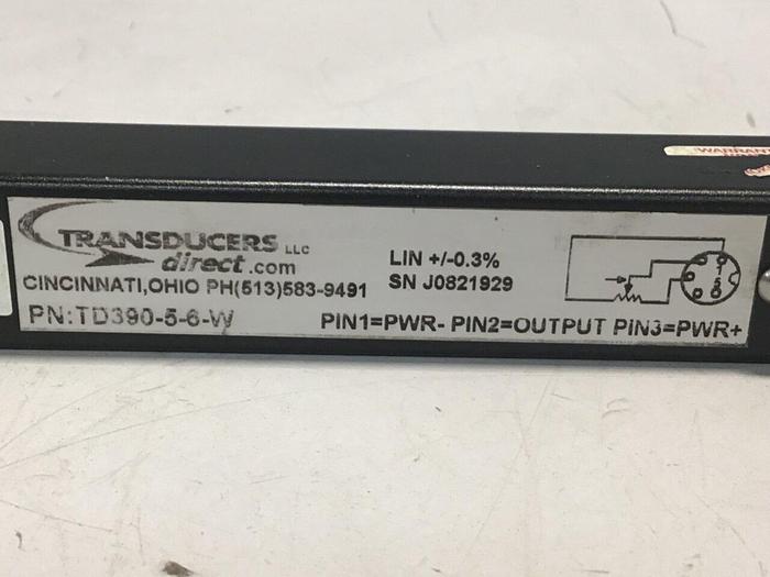 Used TRANSDUCERS DIRECT Linear Transducer TD390-5-6-W #124488