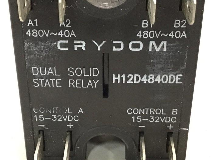 Used CRYDOM Dual Solid State Relay H12D4840DE #122506