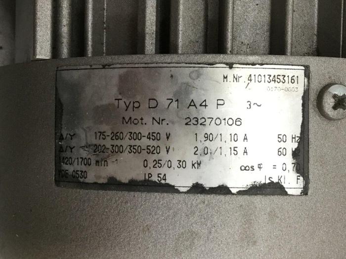 Used BECKER Vacuum Pump D71A4P #109753