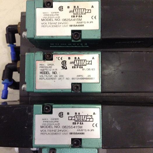 Used NUMATICS Control Block w/ Valves 082SA415M #80036