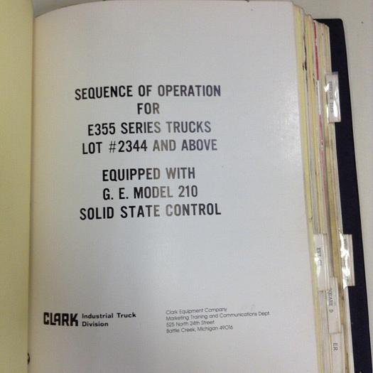 Used CLARK EQUIPMENT Various Manuals SCR MANUALS #71087