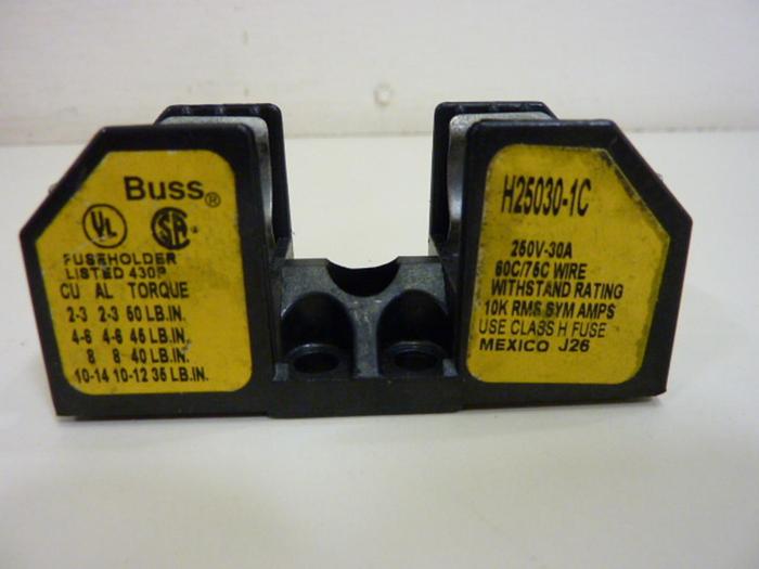 Used BUSSMANN 30 Amp Fuse Block H25030-1C #57107