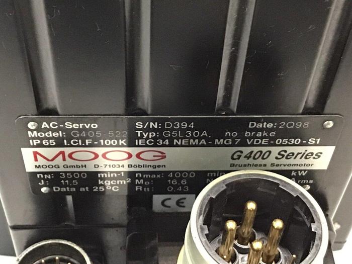 Used MOOG Brushless Servo Motor G405-522 Used