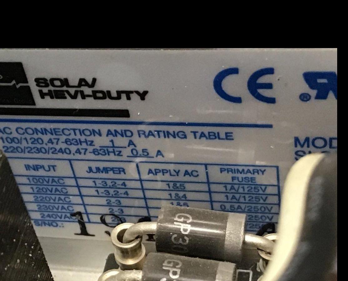 Used SOLA Power Supply SLS-24-012T USED