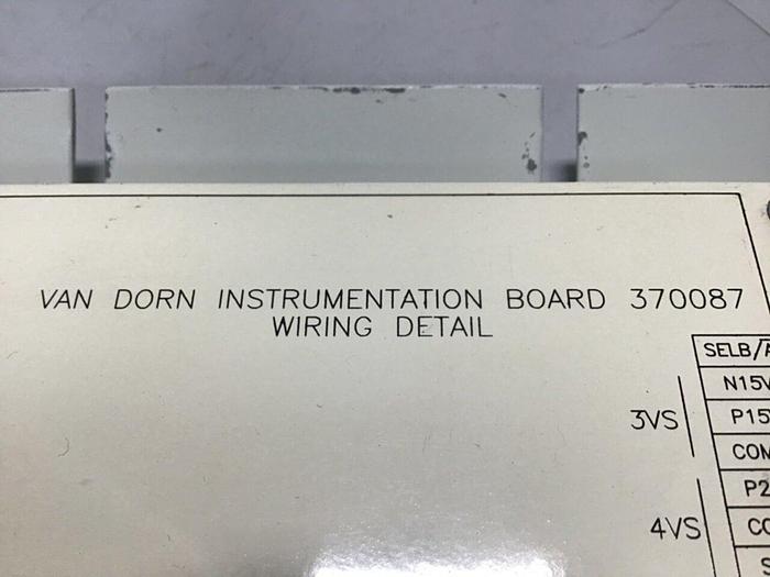 Used VAN DORN Instrumentation Board 370087 USED