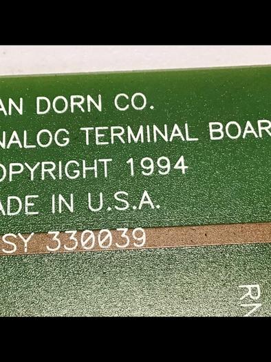 Used VAN DORN Analog Terminal Board PC330-039 Used
