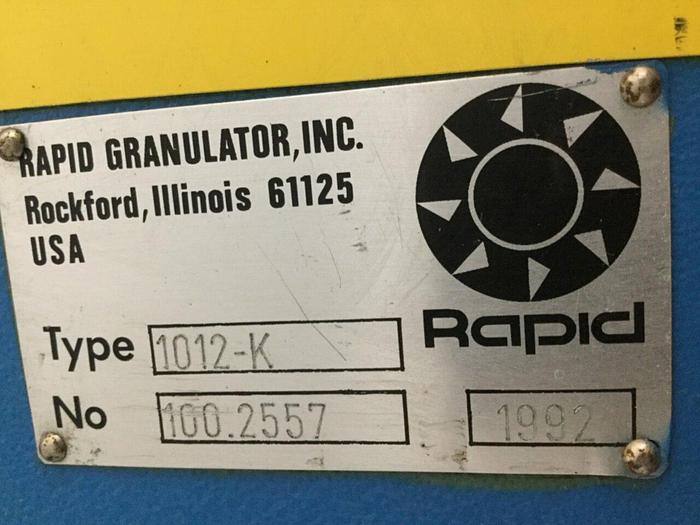Used RAPID 10 HP Grinder / Granulator, 1012-K, Used