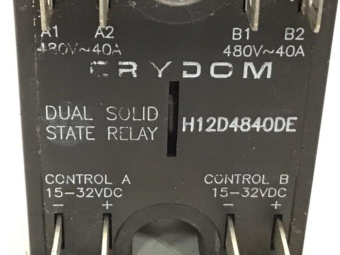 Used CRYDOM Dual Solid State Relay H12D4840DE #122493