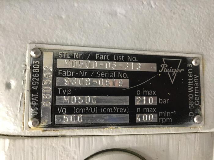 Used PLEIGER Screw Motor M0500-05-313 Used # 141076