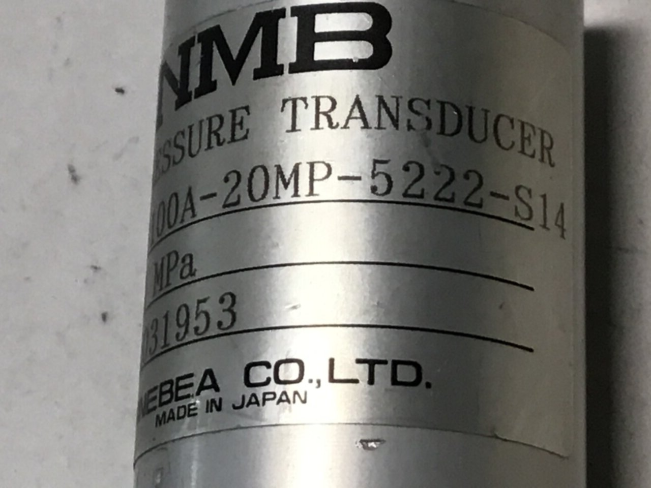 Used NMB Pressure Transducer NS100A-20MP-5222-S14 USED