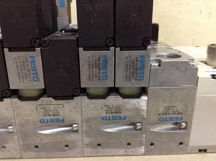 Used FESTO Control Block w/ Valves IMP2-03-1 #70459