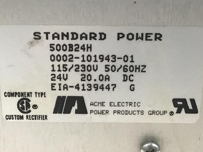 Used ACME ELECTRIC Power Supply 500B24H Used