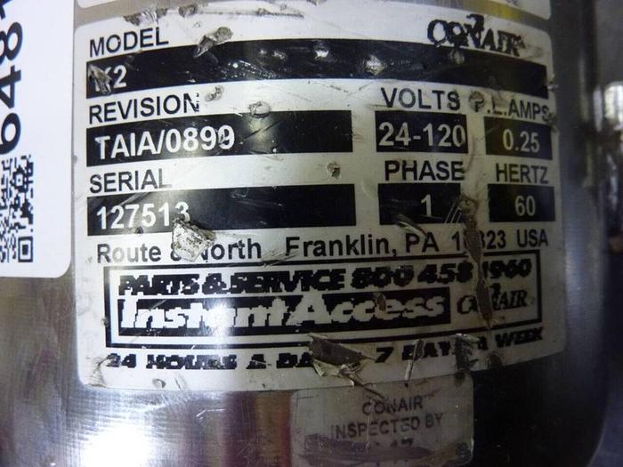 Used CONAIR Vacuum Receiver Y2 #64813