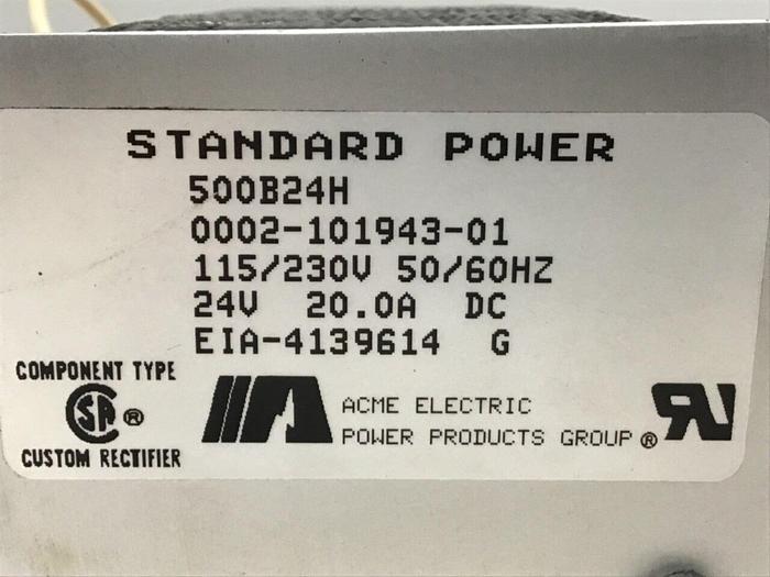 Used ACME ELECTRIC Power Supply 500B24H Used