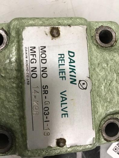 Used DAIKIN Relief Valve SR-G03-I-13 #118260
