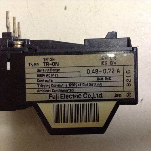Used FUJI ELECTRIC Overload Relay TR/0N #88984