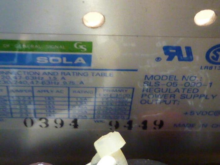 SOLA ELECTRIC Power Supply SLS-05-090-1 #30305