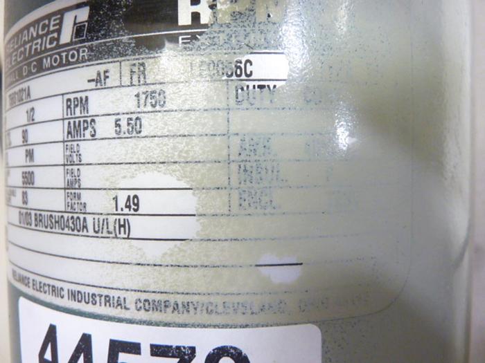 Used RELIANCE ELECTRIC 1/2 HP DC Motor T56S1021A #44579