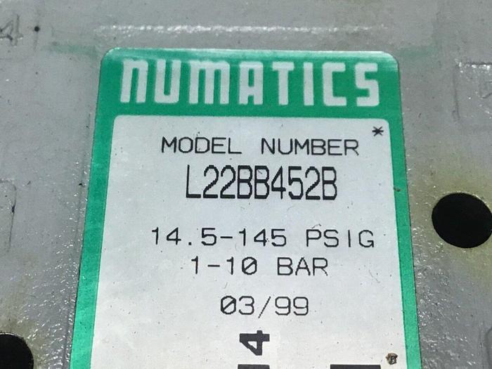 Used NUMATICS Solenoid Pneumatic Valve L22BB452B #112940