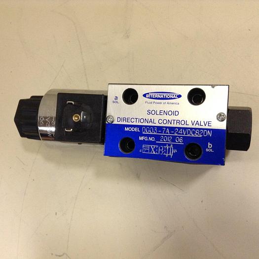 Used INTERNATIONAL Solenoid Directional Control Valve DG03-7A-24VDC82DN #80152
