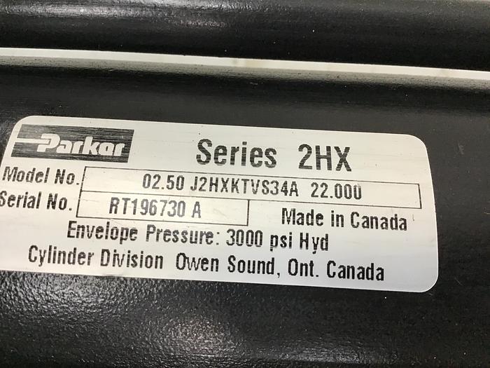 Used PARKER Hydraulic Cylinder 02.50 J2HXKTVS34A 22.000 Used 141772