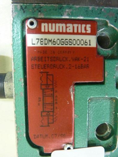 Used NUMATICS Valve L78DM50GGS00061 #61598
