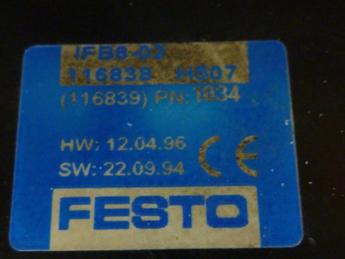Used FESTO Control Block / Valve Terminal IFB8-02 #52780