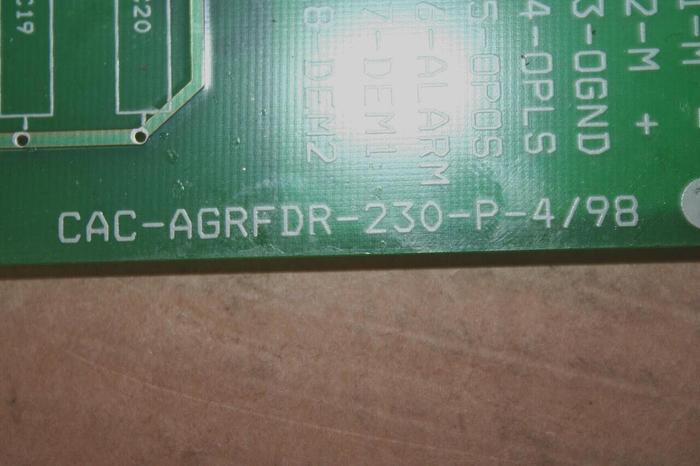 Used MOULD TEK Circuit Board CAC-AGRFDR-230-P-4/98 Used